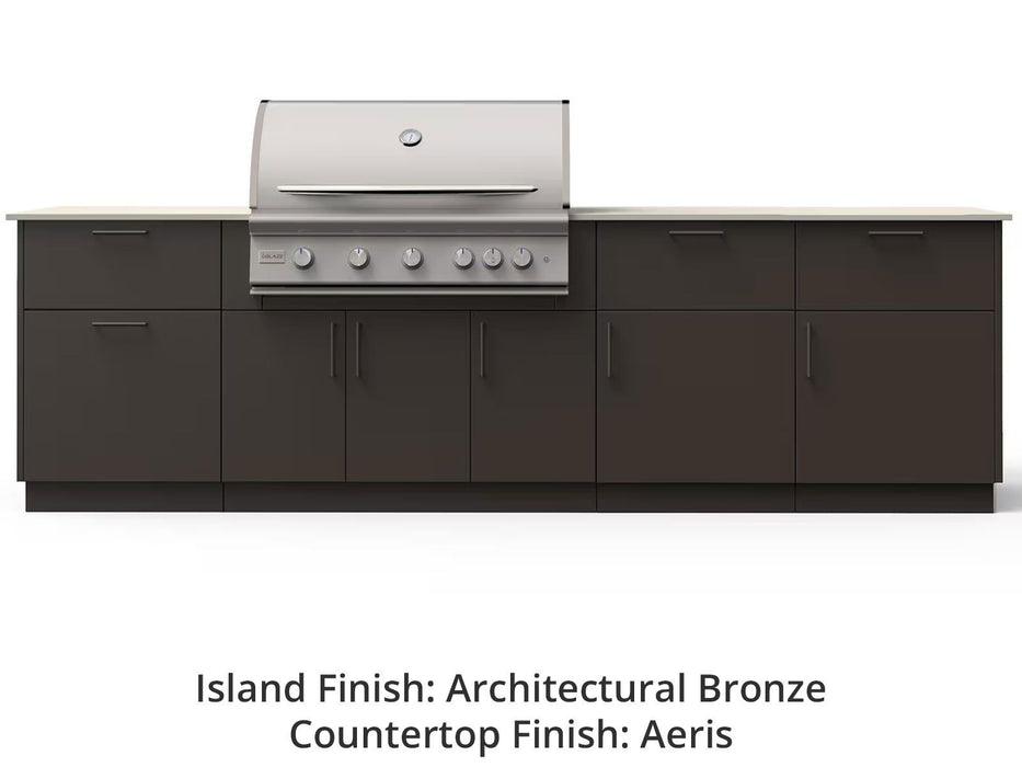 Blaze High Noon 10-Ft Outdoor Kitchen Island with 40-Inch Premium LTE+ Gas Grill