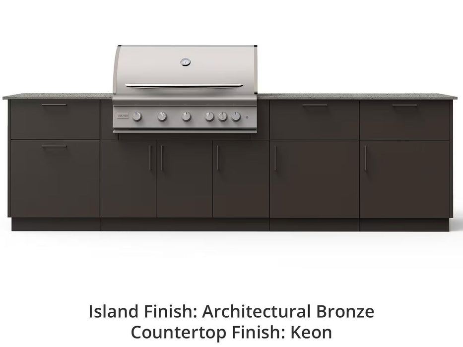 Blaze High Noon 10-Ft Outdoor Kitchen Island with 40-Inch Premium LTE+ Gas Grill