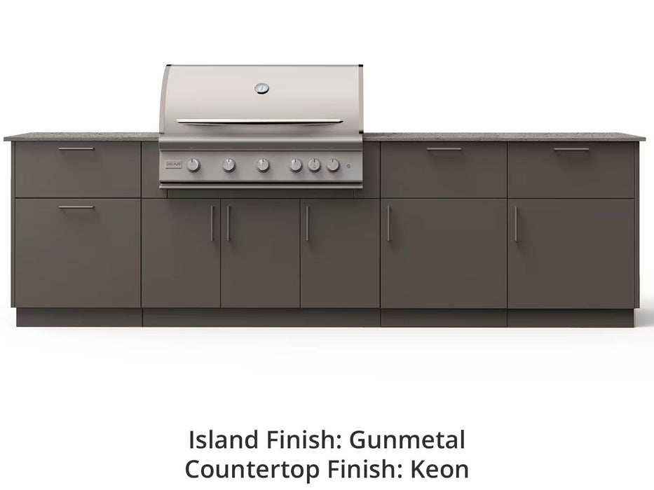 Blaze High Noon 10-Ft Outdoor Kitchen Island with 40-Inch Premium LTE+ Gas Grill