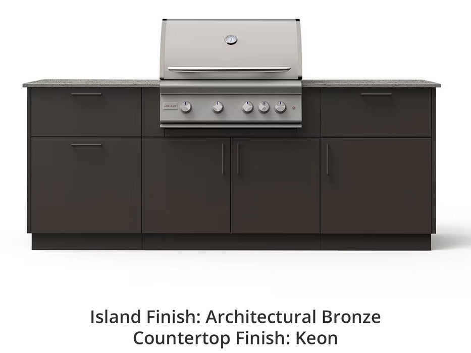 Blaze Sunrise 8-Ft Outdoor Kitchen Island with 32-Inch Premium LTE+ Gas Grill