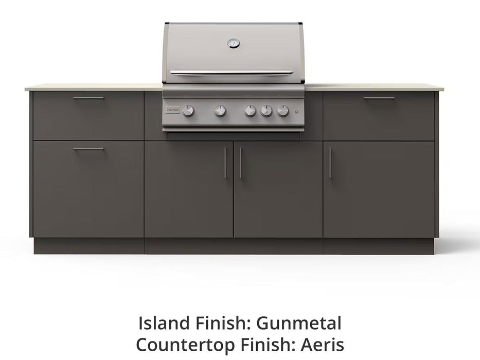 Blaze Sunrise 8-Ft Outdoor Kitchen Island with 32-Inch Premium LTE+ Gas Grill