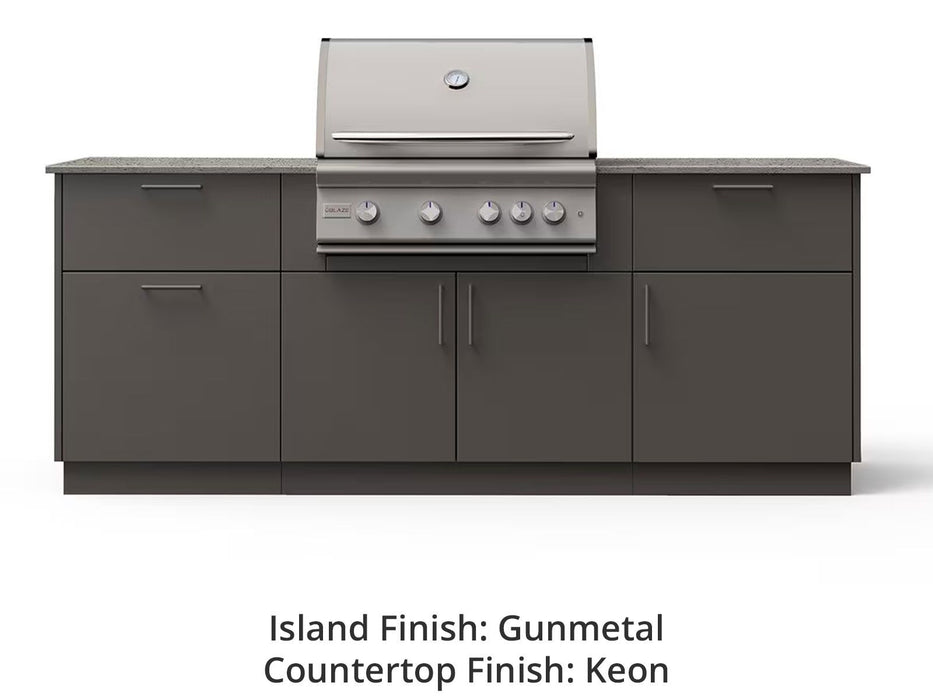 Blaze Sunrise 8-Ft Outdoor Kitchen Island with 32-Inch Premium LTE+ Gas Grill