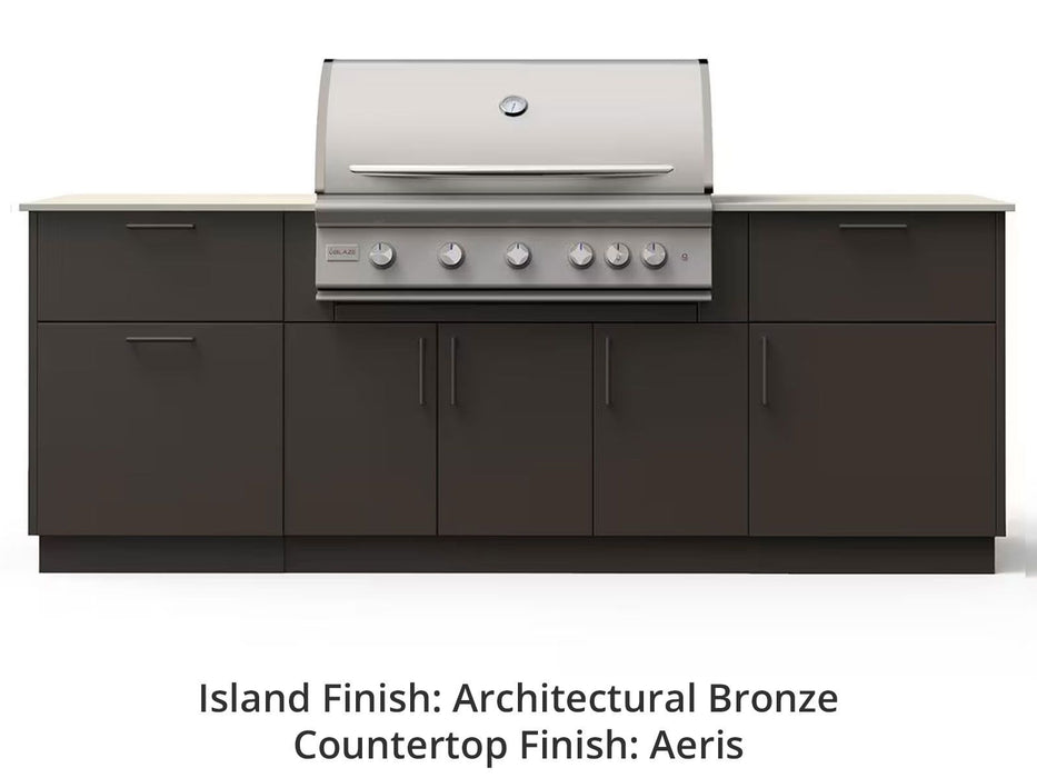 Blaze Sunrise 8-Ft Outdoor Kitchen Island with 40-Inch Premium LTE+ Gas Grill