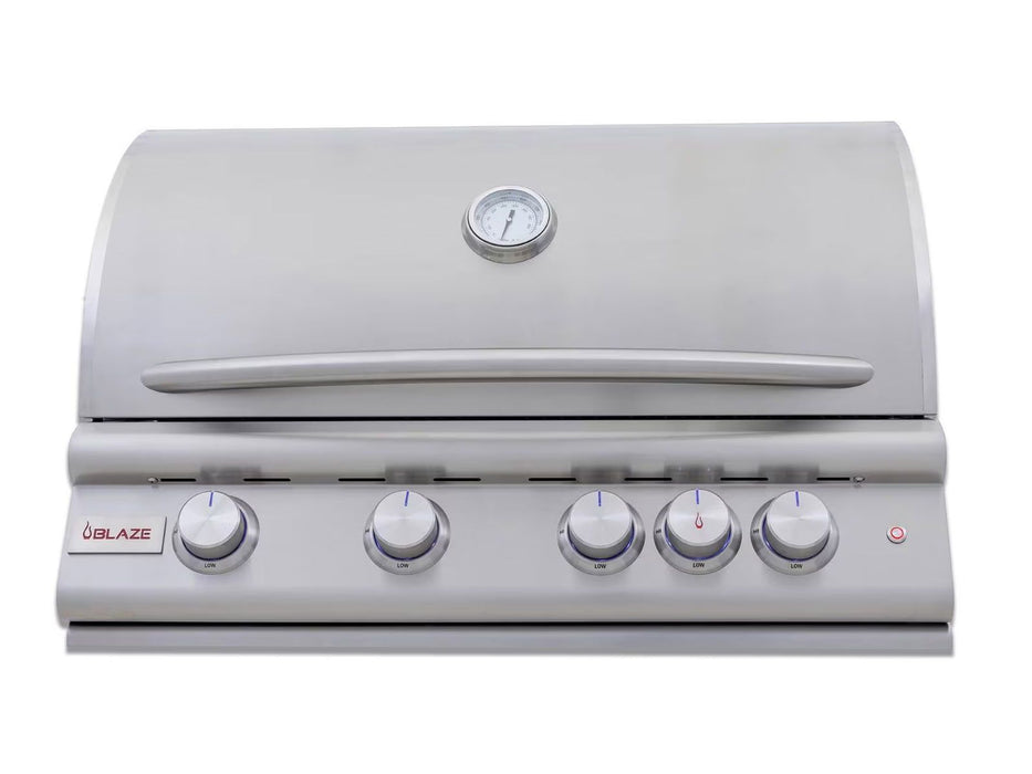 Blaze Morning Glow 10-Ft Outdoor Kitchen Island with 32-Inch Premium LTE+ Gas Grill & Refrigerator