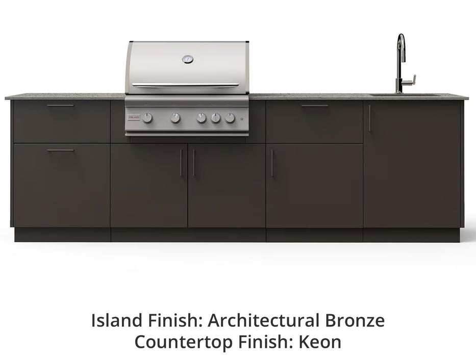 Blaze Sunset 10-Ft Outdoor Kitchen Island with 32-Inch Premium LTE+ Gas Grill & Sink