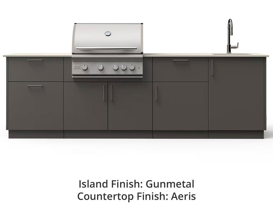 Blaze Sunset 10-Ft Outdoor Kitchen Island with 32-Inch Premium LTE+ Gas Grill & Sink