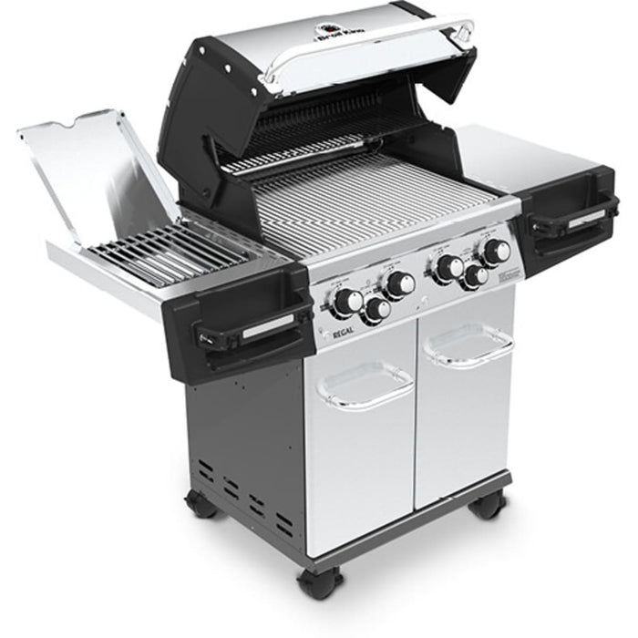 Broil King Regal S 490 PRO IR 4-Burner Natural Gas Grill With Rotisserie & Infrared Side Burner - Stainless Steel - 956947