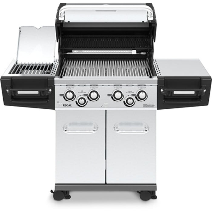 Broil King Regal S 490 PRO IR 4-Burner Natural Gas Grill With Rotisserie & Infrared Side Burner - Stainless Steel - 956947