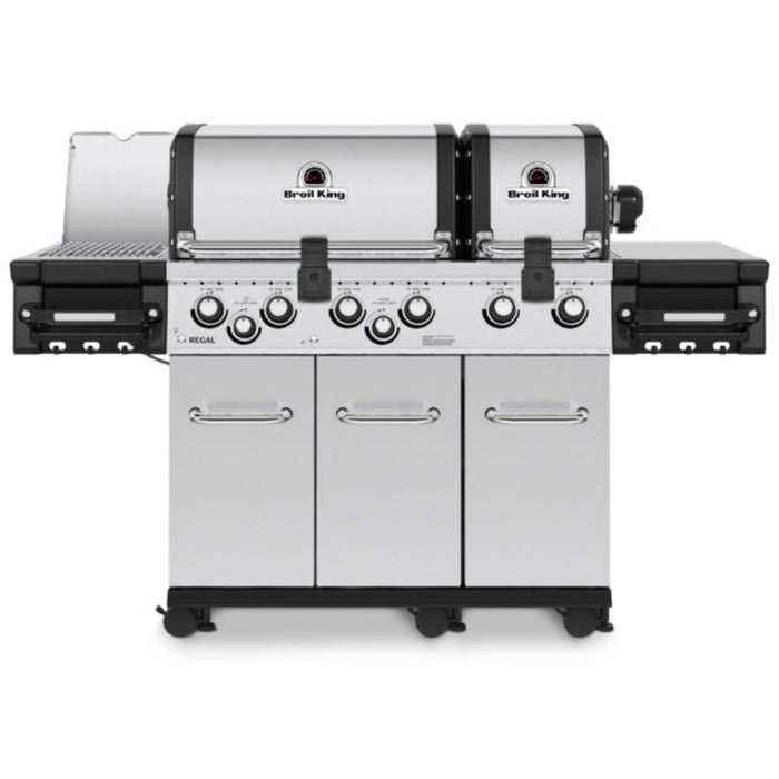 Broil King Regal S 690 PRO IR 6-Burner Natural Gas Grill With Rotisserie & Infrared Side Burner - Stainless Steel - 957947