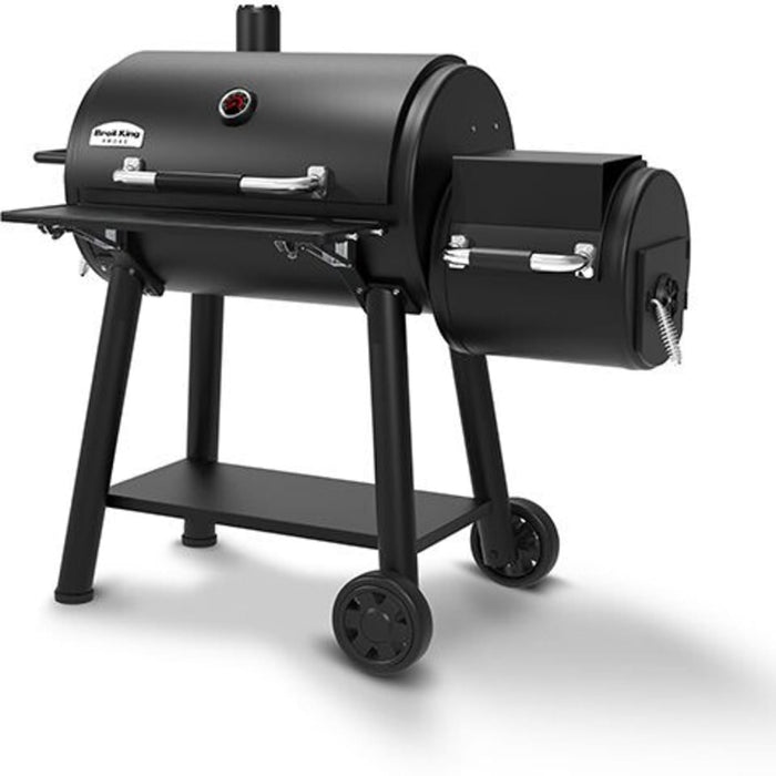Broil King Regal Charcoal Offset 500 Freestanding Grill Smoker with 955 sq. in. Total Cooking Surface - BK958050