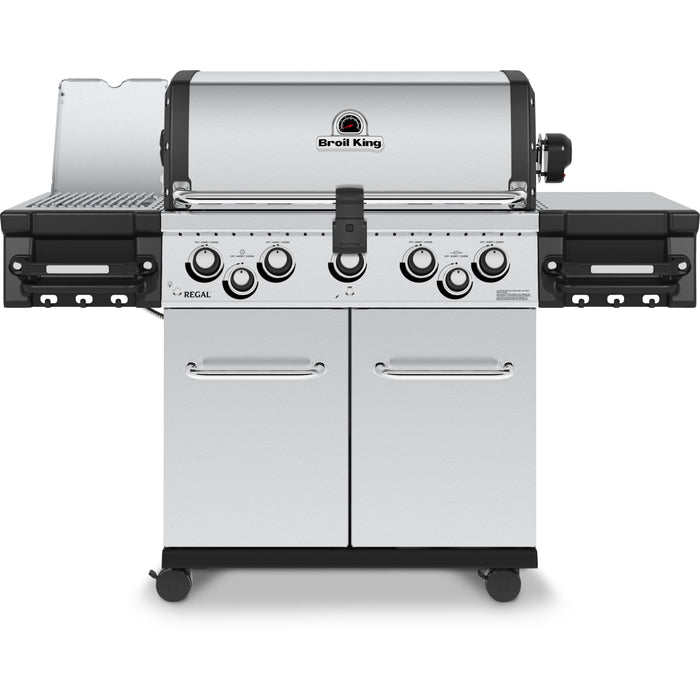 Broil King Regal S 590 PRO IR 5-Burner Natural Gas Grill With Rotisserie & Infrared Side Burner - Stainless Steel - 958947