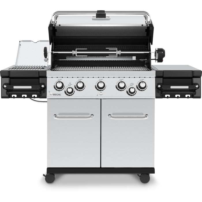 Broil King Regal S 590 PRO IR 5-Burner Natural Gas Grill With Rotisserie & Infrared Side Burner - Stainless Steel - 958947