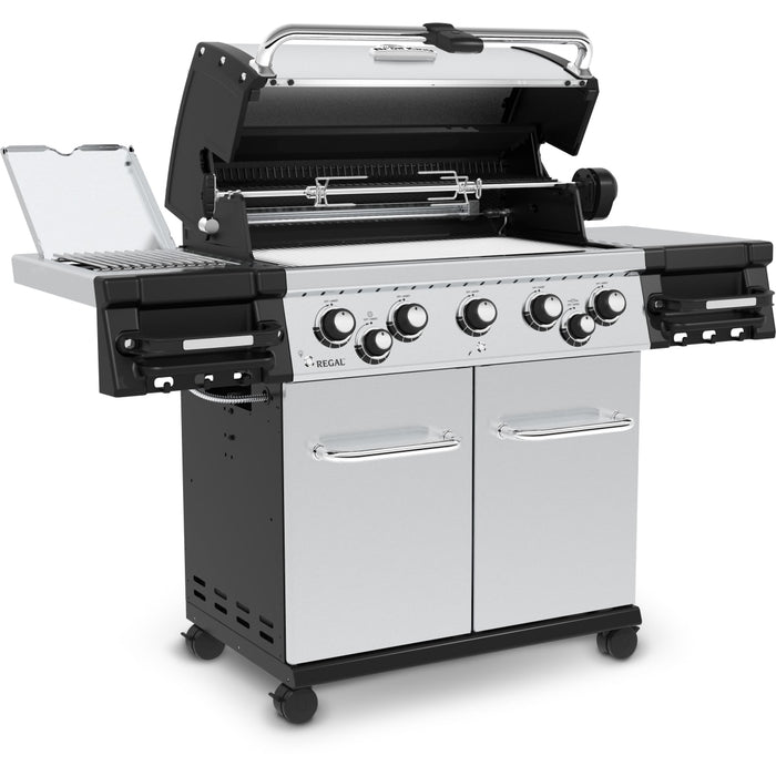 Broil King Regal S 590 PRO IR 5-Burner Natural Gas Grill With Rotisserie & Infrared Side Burner - Stainless Steel - 958947
