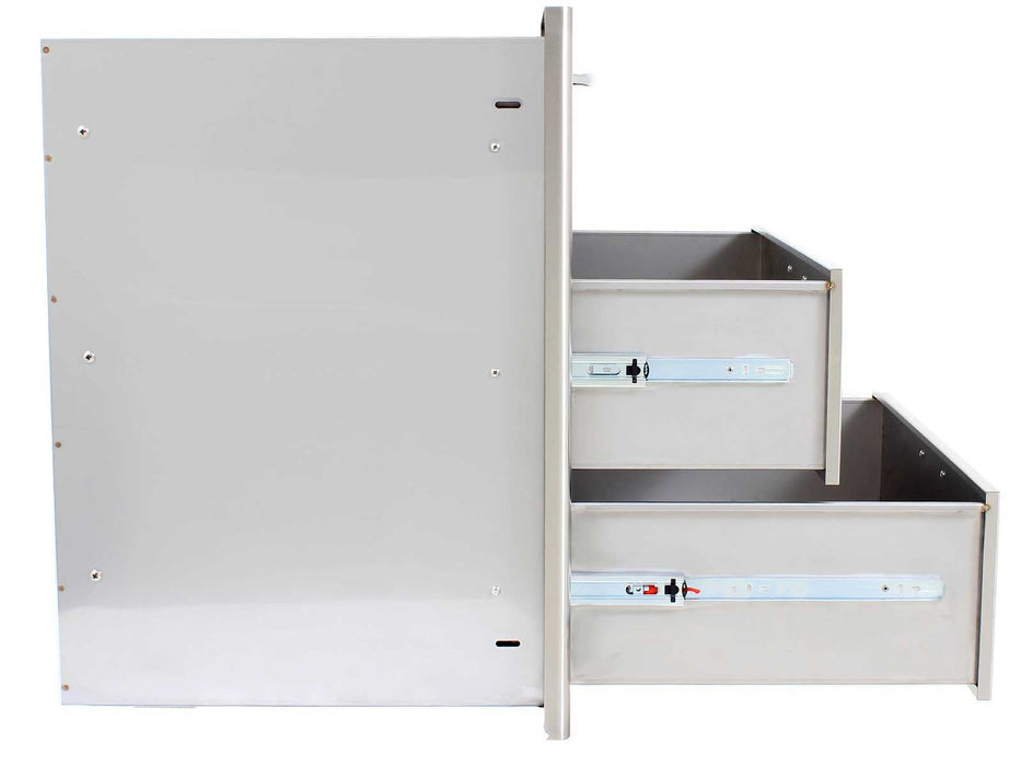 Blaze 30-Inch Stainless Steel Triple Access Drawer with LED Lighting
