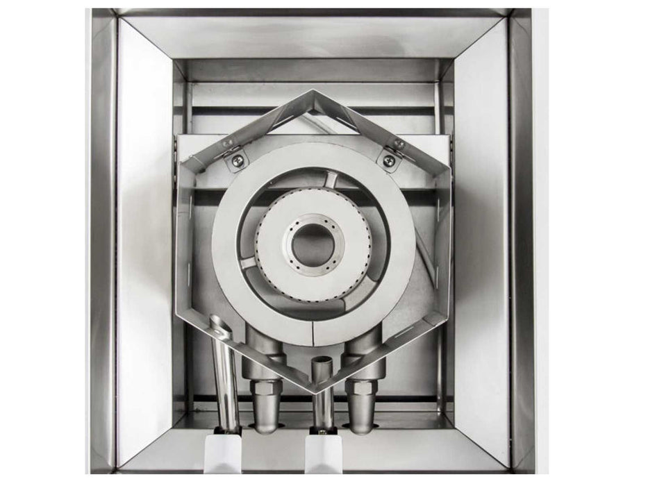 Blaze Premium LTE Built-In Gas High Performance Power Burner W/ Wok Ring & Stainless Steel Lid