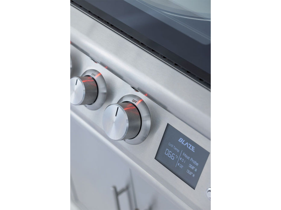 Blaze Premium LTE+ 26-Inch Built-In Gas Outdoor Pizza Oven with Bluetooth Probes & Rotisserie
