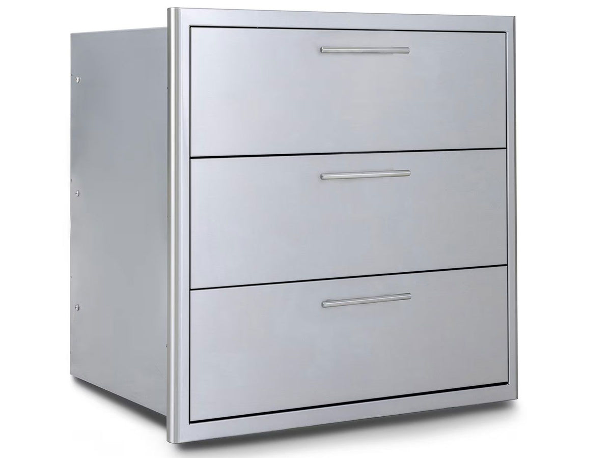 Blaze 30-Inch Stainless Steel Triple Access Drawer with LED Lighting ...