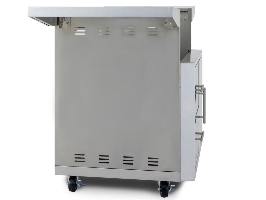 Blaze Grill Cart for Professional LUX 3-Burner Gas Grill with LED Lighting and Soft Close