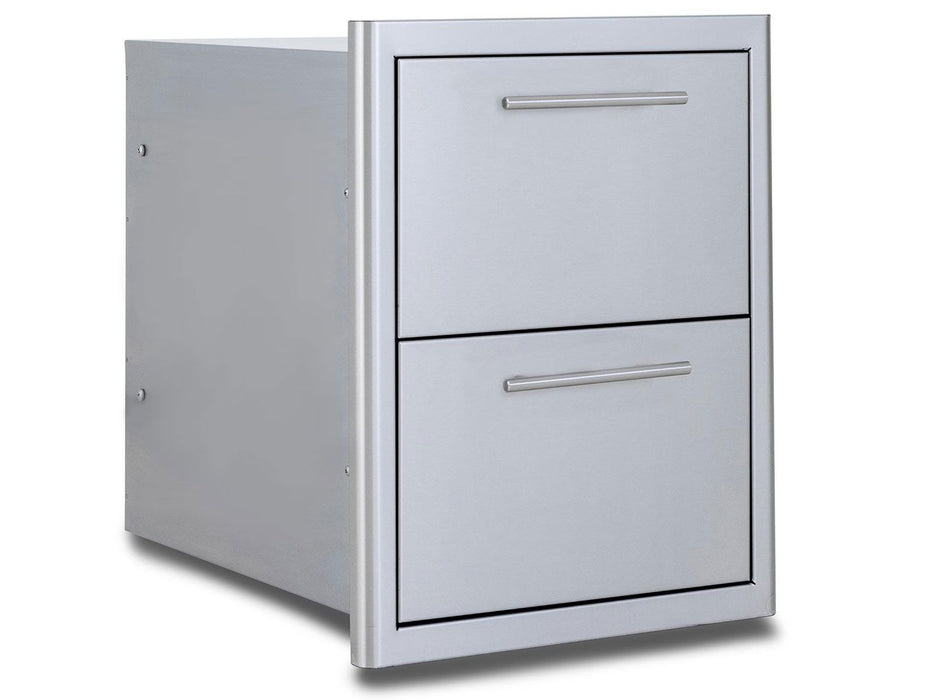 Blaze 16-Inch Stainless Steel Double Access Drawer with LED Lighting