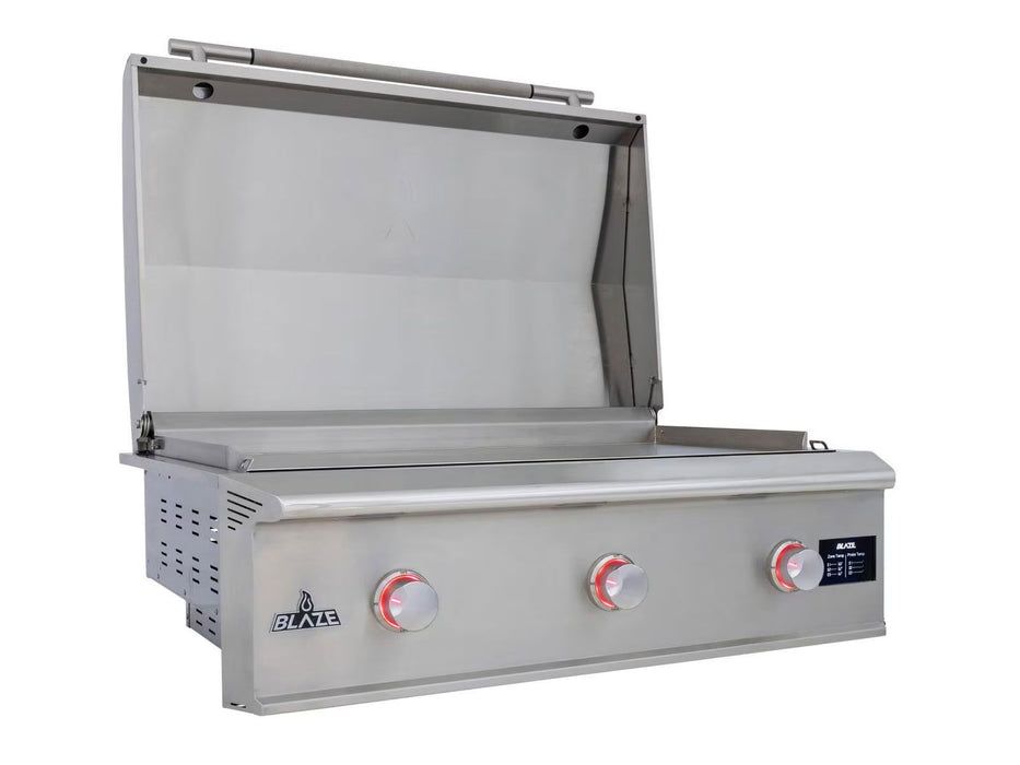 Blaze LTE PRO 40-Inch Built-in Gas Griddle with Digital Temperature Screen & Lift-Assist Lid