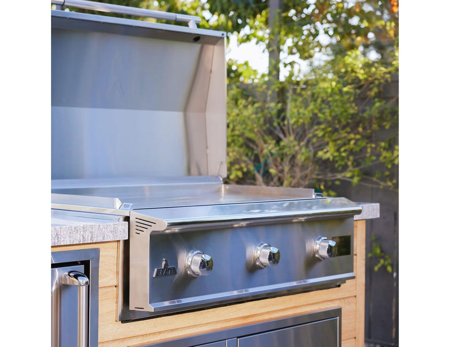 Blaze LTE PRO 40-Inch Built-in Gas Griddle with Digital Temperature Screen & Lift-Assist Lid