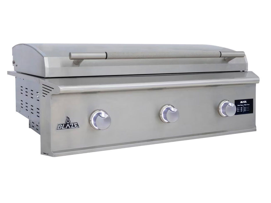 Blaze LTE PRO 40-Inch Built-in Gas Griddle with Digital Temperature Screen & Lift-Assist Lid