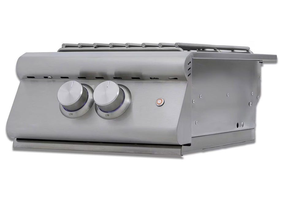 Blaze Premium LTE Built-In Gas High Performance Power Burner W/ Wok Ring & Stainless Steel Lid