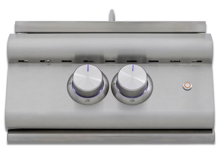 Blaze Premium LTE Built-In Gas High Performance Power Burner W/ Wok Ring & Stainless Steel Lid