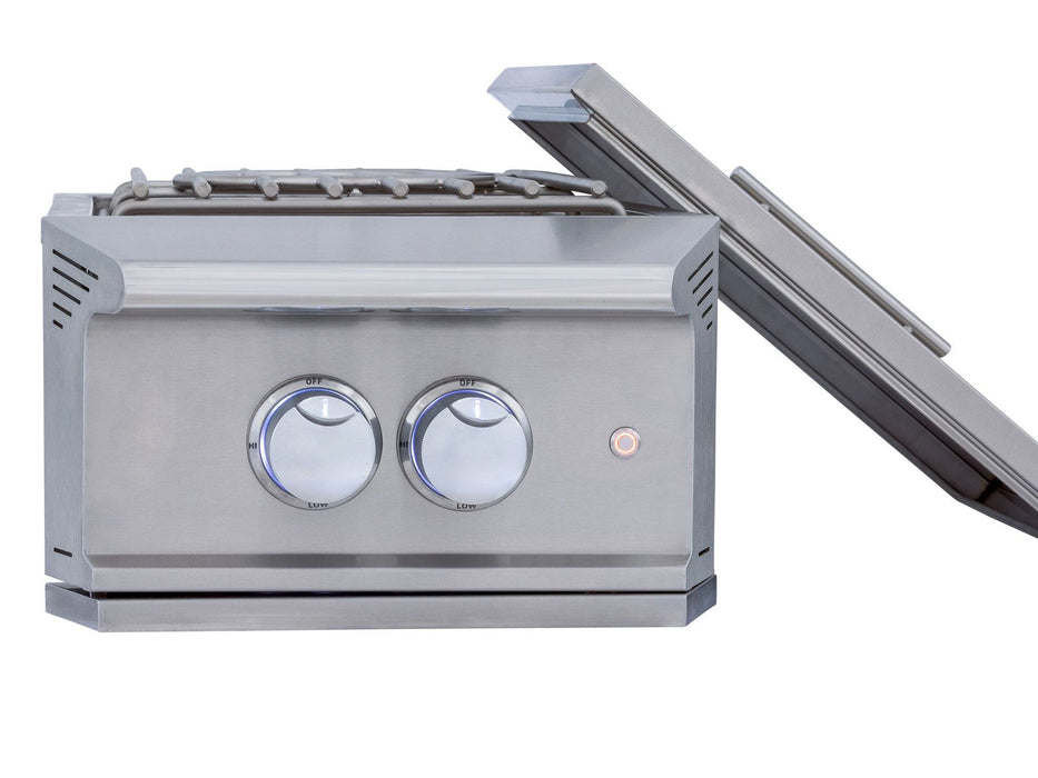 Blaze LTE PRO Built-In Gas High Performance Power Burner W/ Wok Ring & Stainless Steel Lid