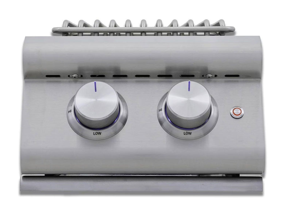Blaze Premium LTE+ Built-In Gas Stainless Steel Double Side Burner With Lid