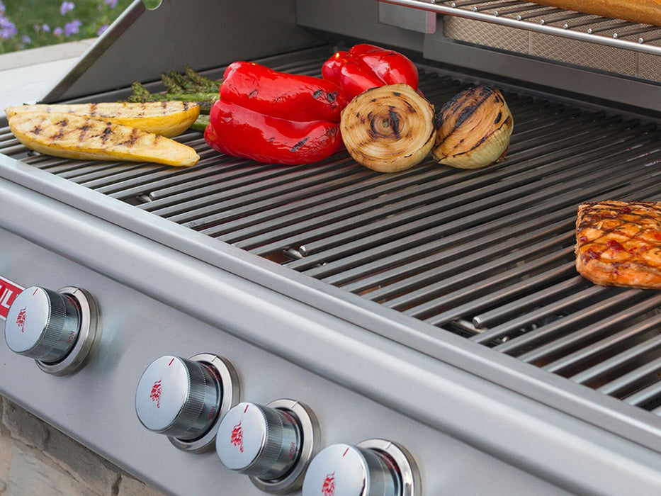 Bull Brahma 38-Inch 5-Burner Built-In Gas Grill With Rear Infrared Burner & Rotisserie Kit