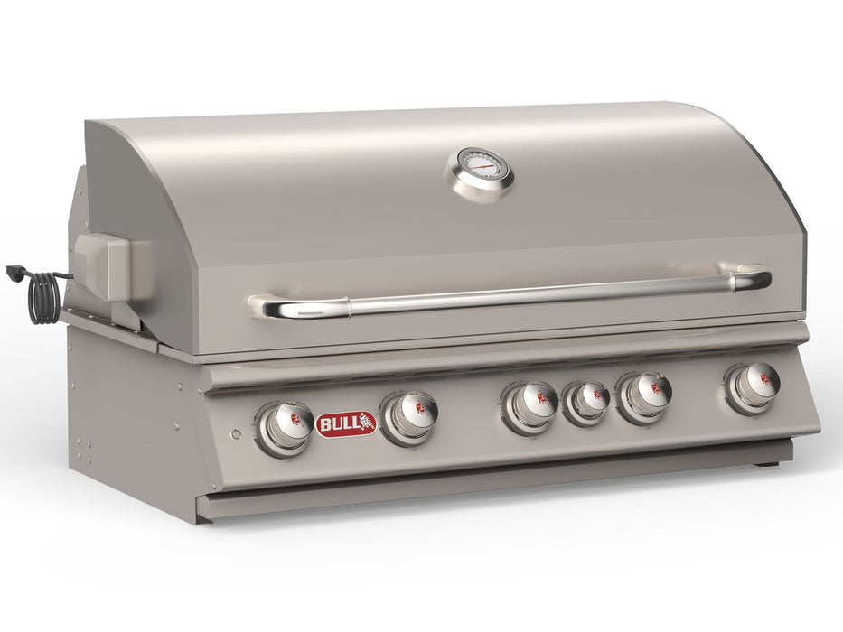 Bull Brahma 38-Inch 5-Burner Built-In Gas Grill With Rear Infrared Burner & Rotisserie Kit
