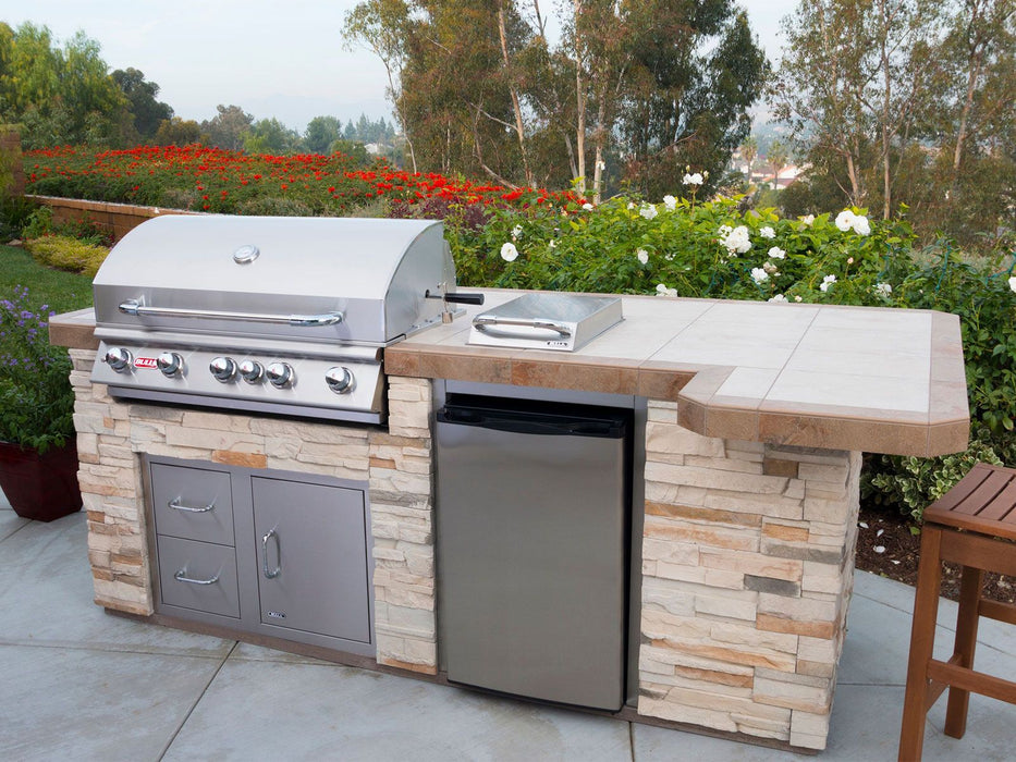 Bull Brahma 38-Inch 5-Burner Built-In Gas Grill With Rear Infrared Burner & Rotisserie Kit