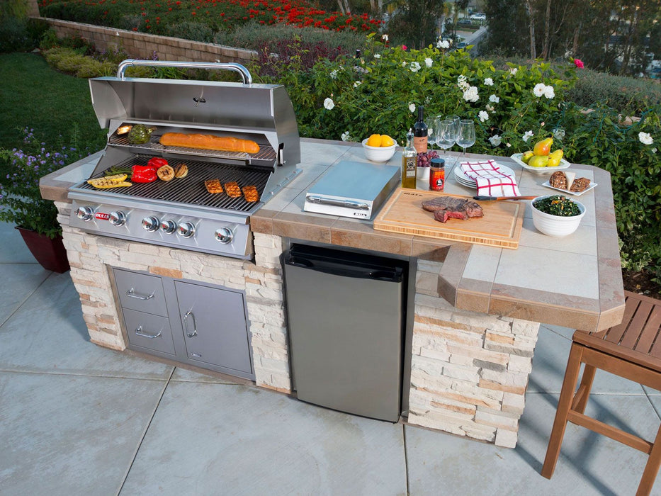Bull Brahma 38-Inch 5-Burner Built-In Gas Grill With Rear Infrared Burner & Rotisserie Kit