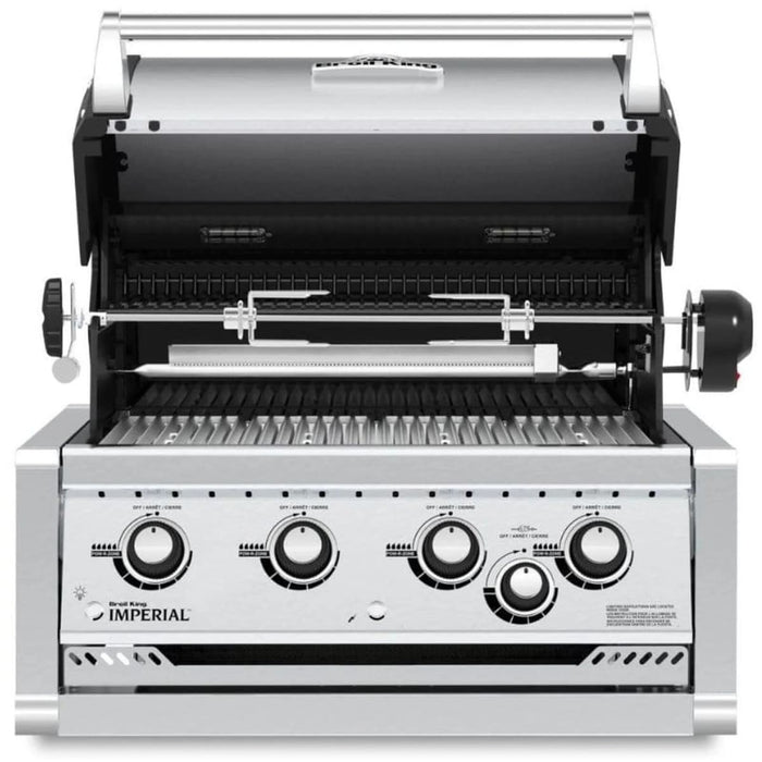 Broil King Imperial S 470 4 Burner Built-In Propane Gas Grill w/ Rear Burner & Rotisserie Kit - 956074