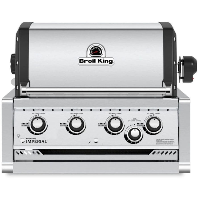 Broil King Imperial S 470 4 Burner Built-In Propane Gas Grill w/ Rear Burner & Rotisserie Kit - 956074