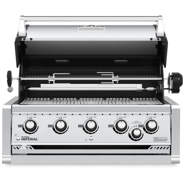Broil King Imperial S 570 5 Burner Built-In Natural Gas Grill w/ Rear Burner & Rotisserie Kit - 958077