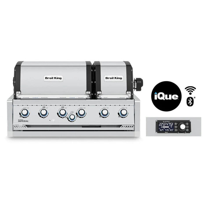 Broil King Imperial QS 670 6 Burner Built-In Natural Gas Grill w/ Rear Burner & Rotisserie Kit - 699777