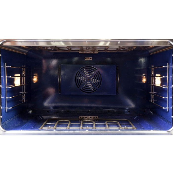 NXR AKD3605 36" Dual Fuel Range with 6 Dual Power Burners and Cast Iron Grates - Stainless Steel