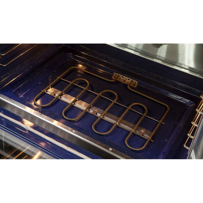 NXR AKD3605 36" Dual Fuel Range with 6 Dual Power Burners and Cast Iron Grates - Stainless Steel