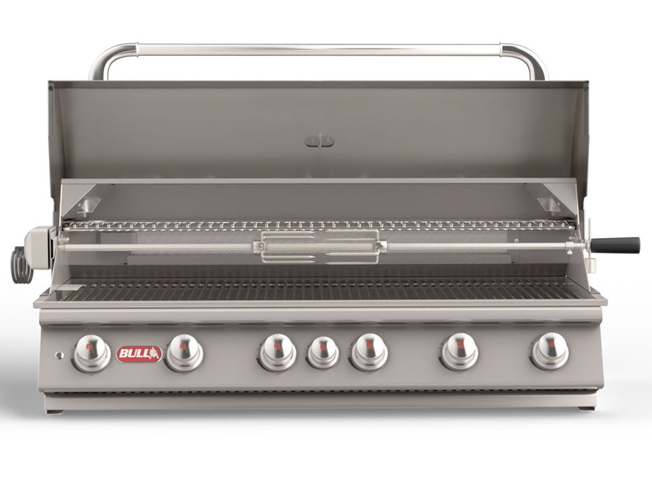 Bull Diablo 46-Inch 6-Burner Built-In Gas Grill With Rear Infrared Burner & Rotisserie Kit
