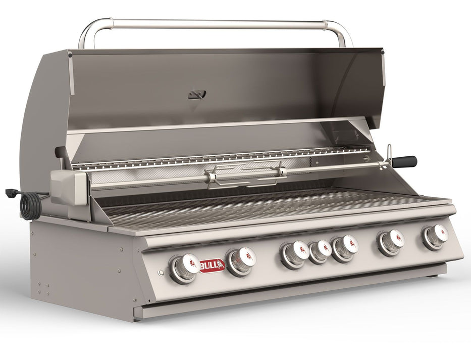 Bull Diablo 46-Inch 6-Burner Built-In Gas Grill With Rear Infrared Burner & Rotisserie Kit