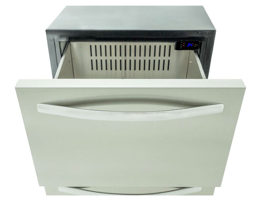 Blaze 23.5-Inch 5.1 Cu. Ft. Outdoor Rated Stainless Steel Double Drawer Refrigerator