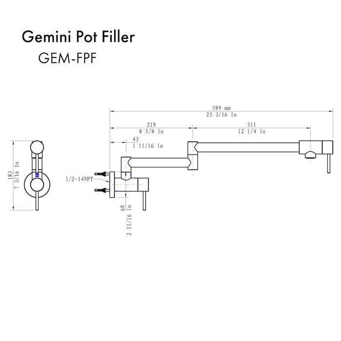 ZLINE Gemini Pot Filler (GEM-FPF)