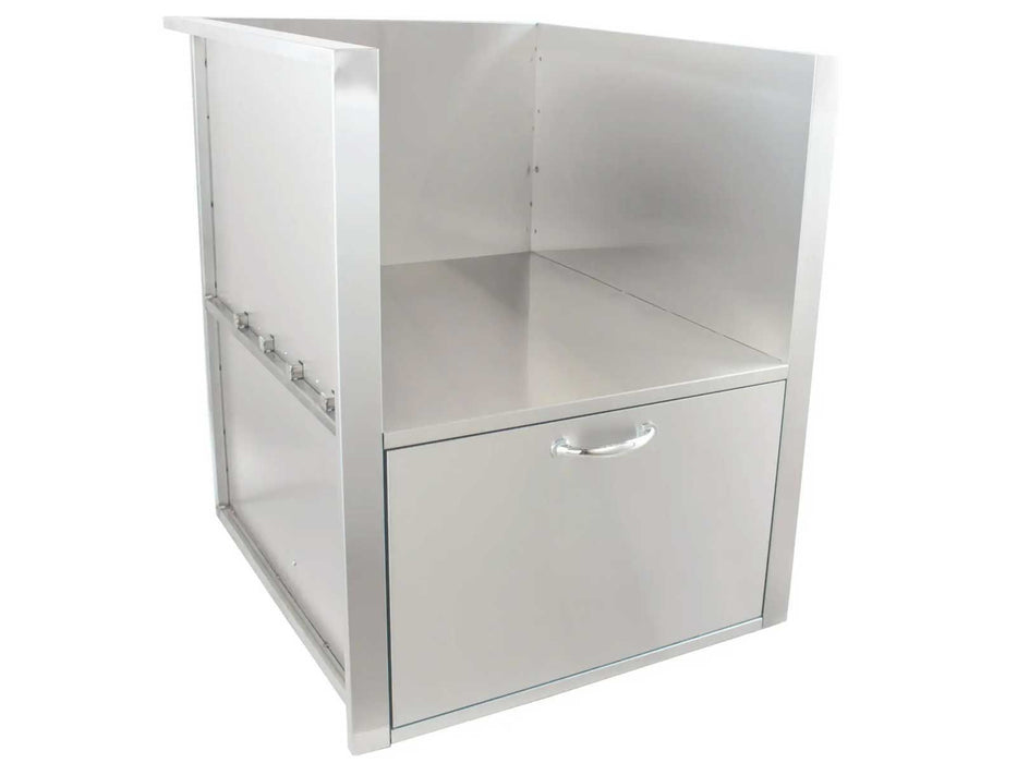 Blaze Built-In 34-Inch Kamado Sleeve With Drawer and LED Lighting