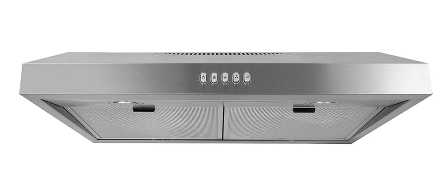 Hauslane | 30 Inch Under Cabinet Push Button Range Hood with Aluminum Mesh Filters in Stainless Steel (UC-PS16SS-30)