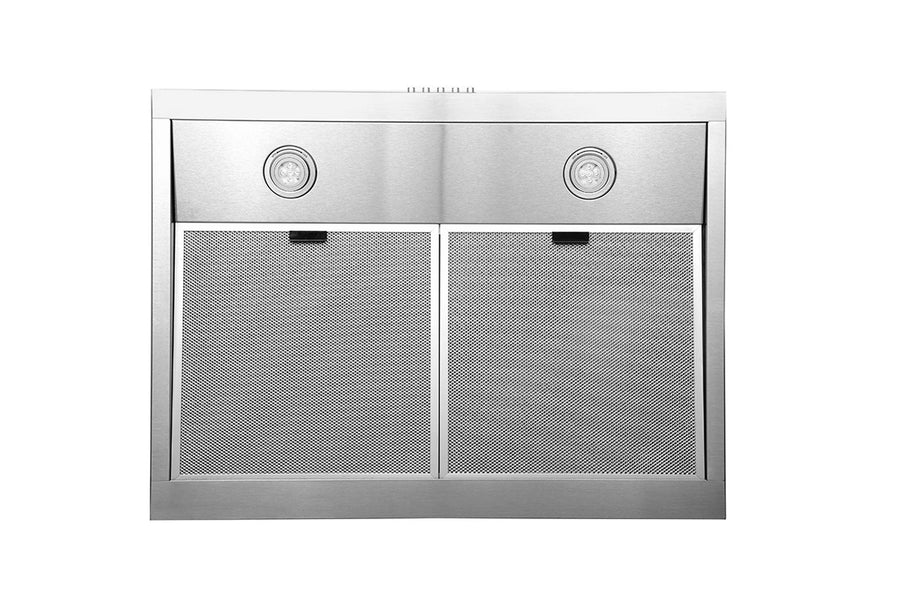 Hauslane | 30 Inch Under Cabinet Push Button Range Hood with Aluminum Mesh Filters in Stainless Steel (UC-PS16SS-30)