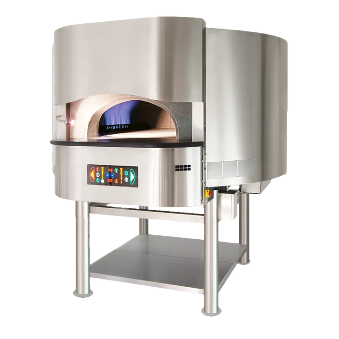 Rosito Bisani FGR100-ST 39 Inch Diameter Gas Rotary Pizza Oven with 81,900 BTU
