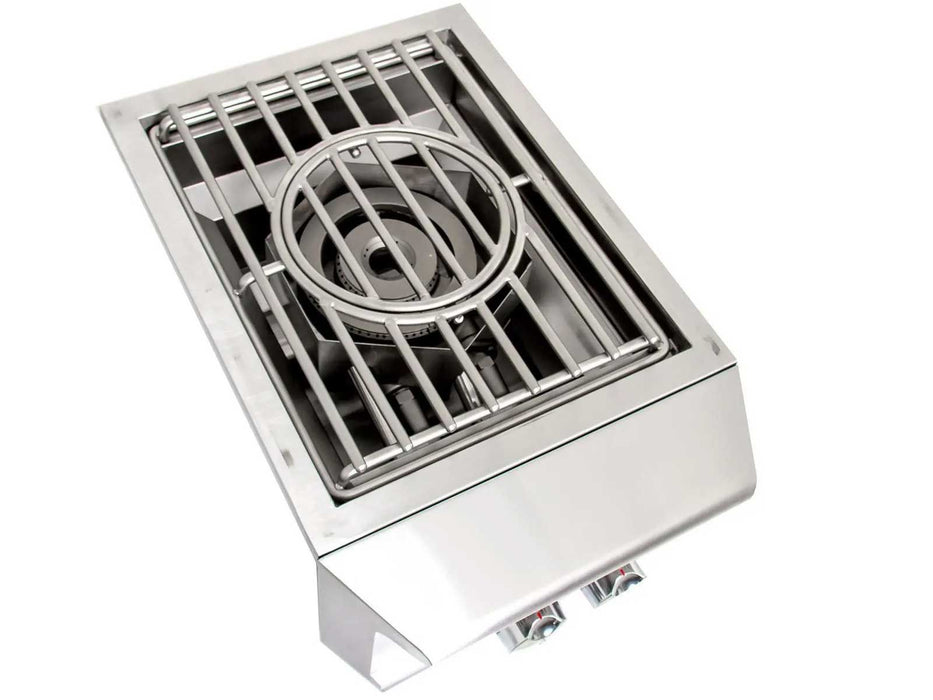 Blaze Professional LUX Built-In Gas High Performance Power Burner W/ Wok Ring & Stainless Steel Lid