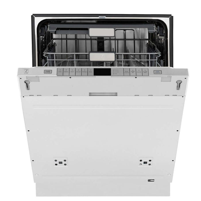 ZLINE 24 in. Monument Series 3rd Rack Top Touch Control Dishwasher in Custom Panel Ready with Stainless Steel Tub, 45dBa (DWMT-24)